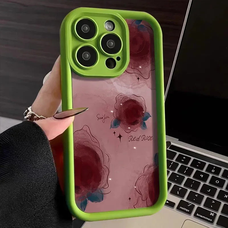 Blooming Rose Silicone iPhone Case - Viexta