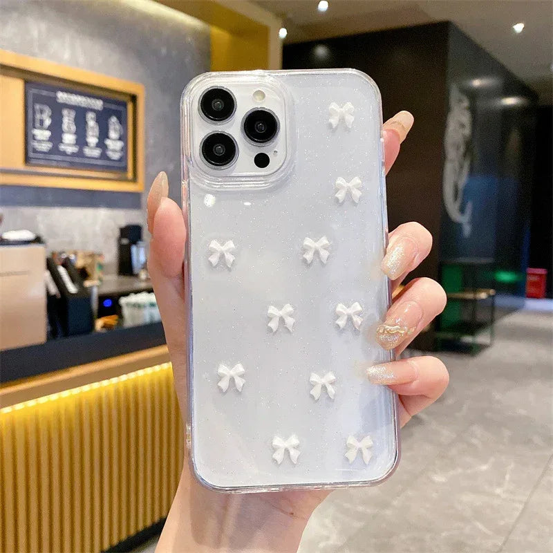 Epoxy Glitter Bow iPhone Case - Viexta