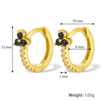 Color Zircon Flower Earrings - Viexta