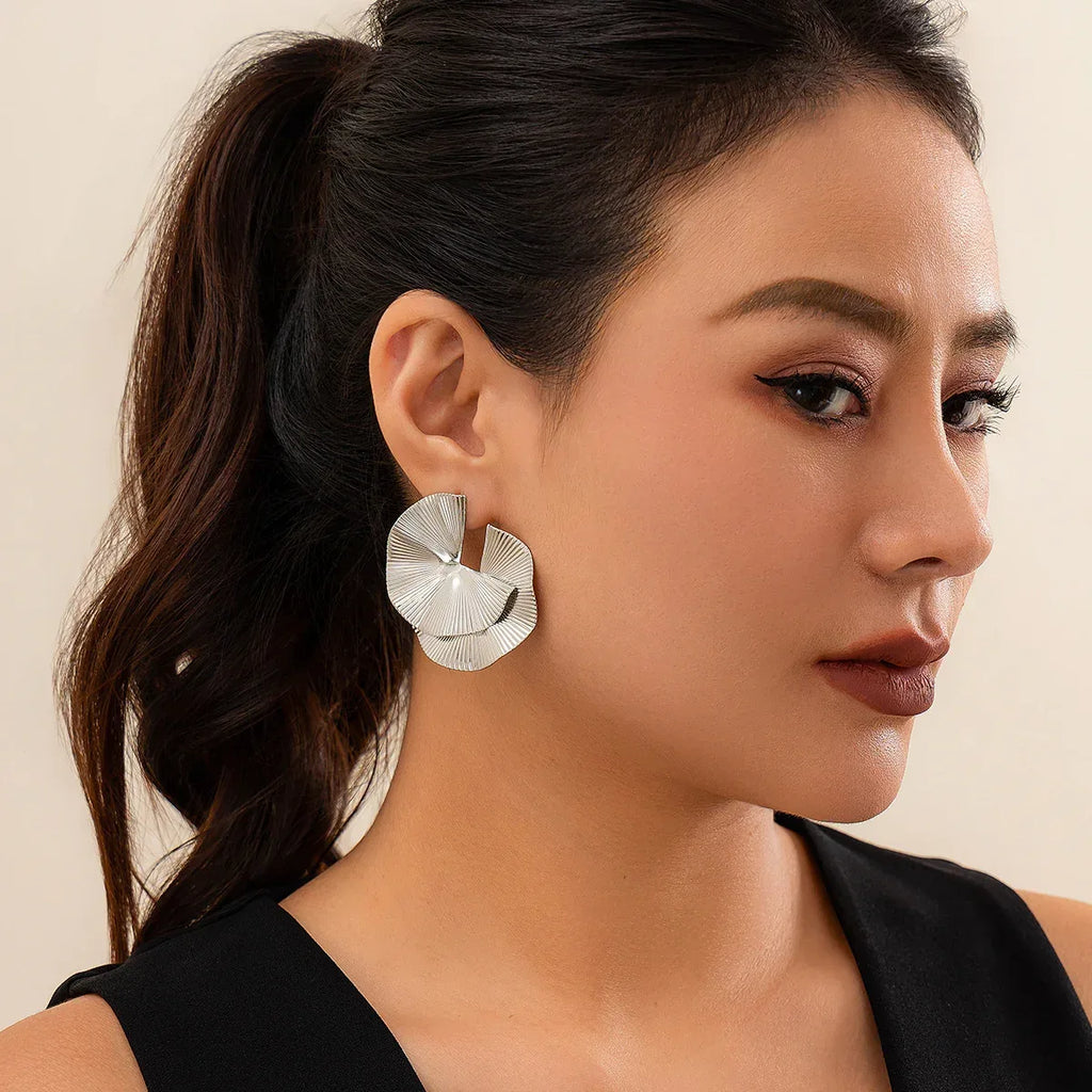 Glossy Water Drop Stud Earrings - Viexta