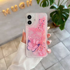 luminous-butterfly-glitter-liquid-iphone-protective-case - Viexta