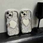 Heart Shape Mirror Sequins iPhone Case