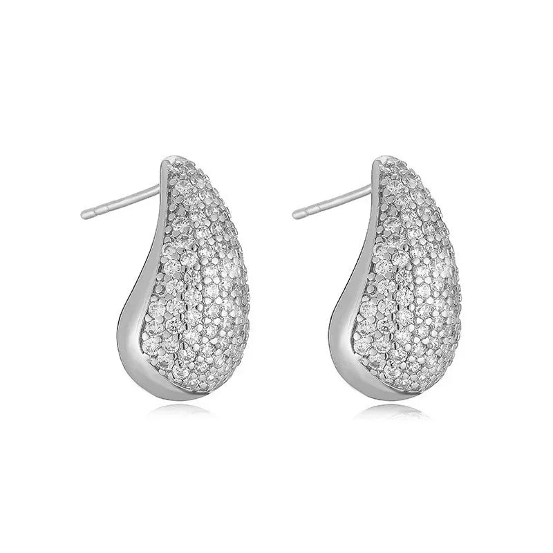 Zirconium Water Drop-shaped Earrings - Viexta
