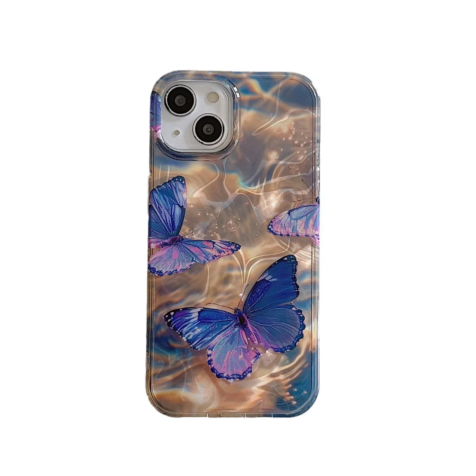 Water Ripple Laser Butterfly iPhone Case - Viexta
