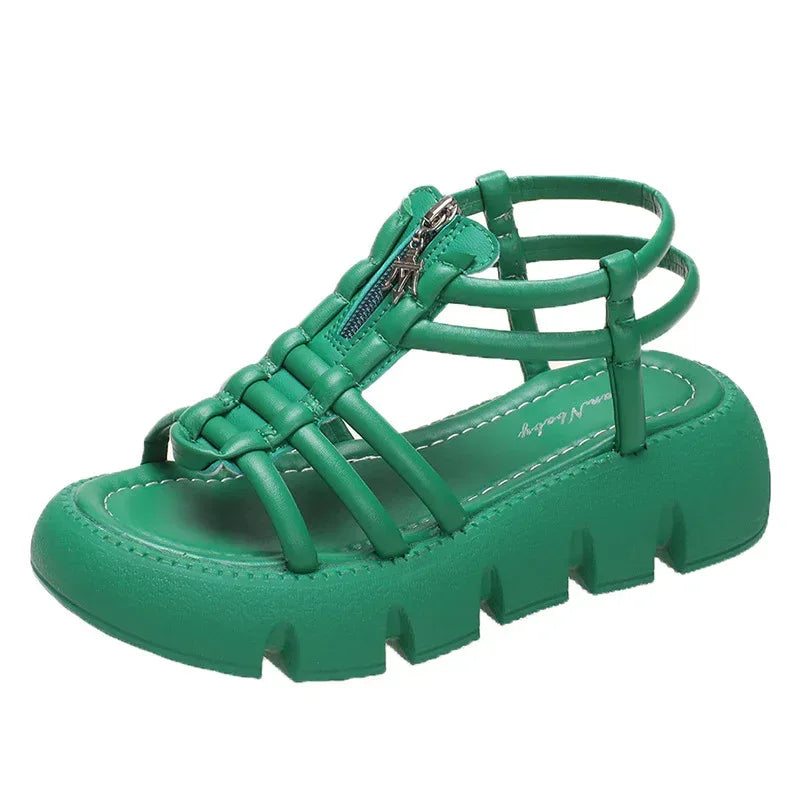 Casual Mid Heel Platform Sandals - Viexta