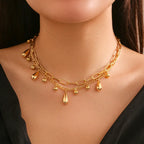 Hip Hop Design Glossy Pendant Necklace - Viexta