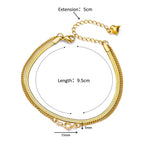 Figaro Blade 18K Stainless Steel Anklet