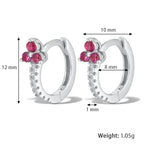 Color Zircon Flower Earrings - Viexta