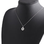 Stainless Steel Round Mirror Necklace - Viexta