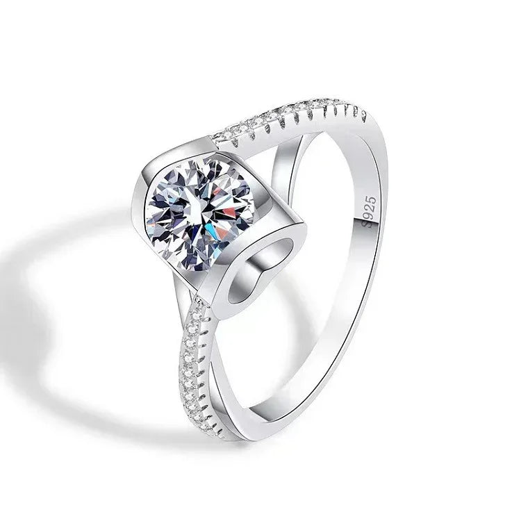 Six-claw 1 Karat Engagement Ring - Viexta