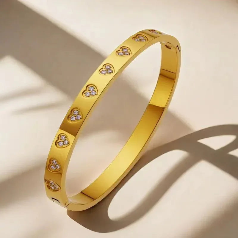 Titanium Steel Heart embedded Kada - Viexta