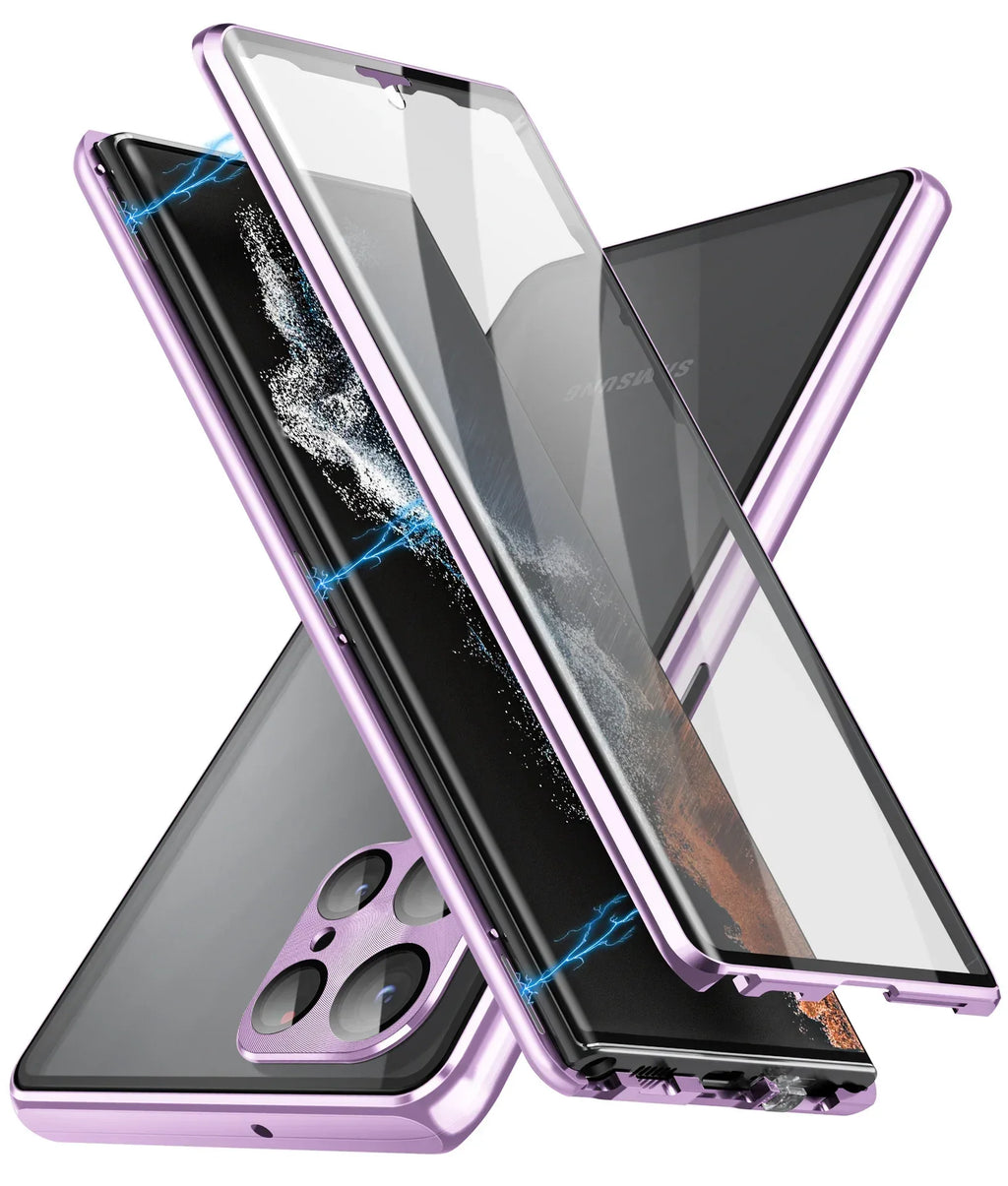 S24Ultra Peep-proof Magnetic Mirror Phone Case - Viexta
