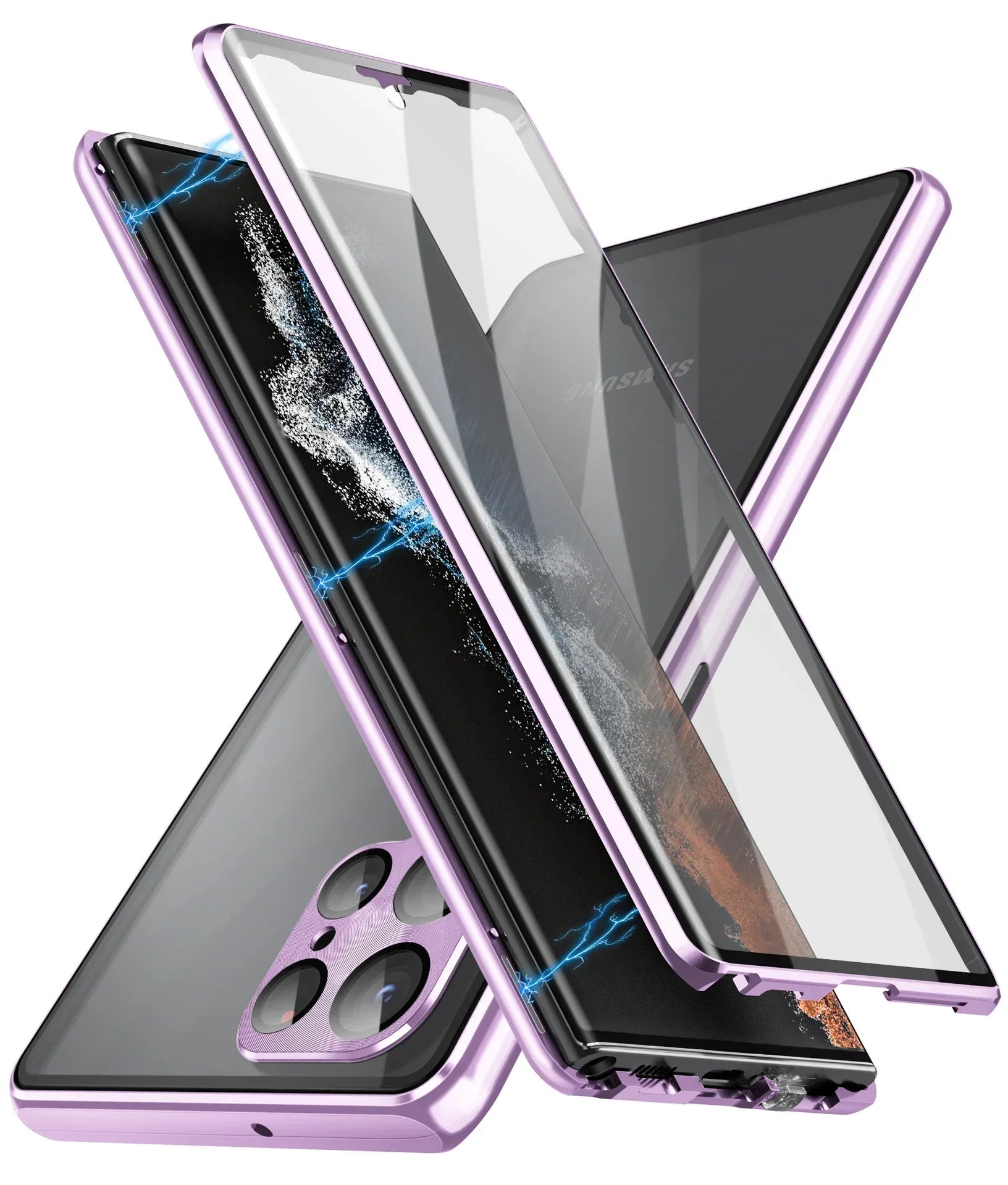 S24Ultra Peep-proof Magnetic Mirror Phone Case - Viexta