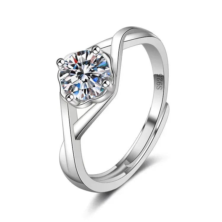 Six-claw 1 Karat Engagement Ring - Viexta