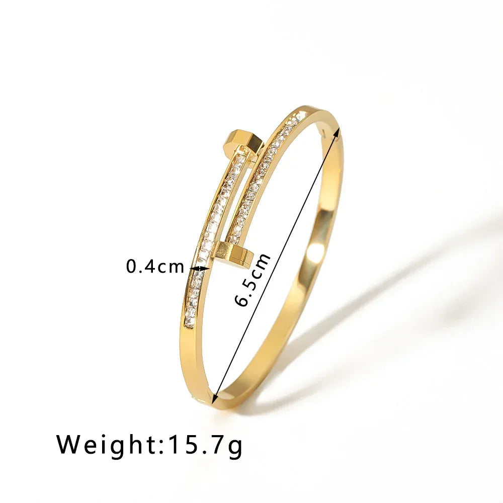 Micro Inlaid Zircon Nail Kada - Viexta