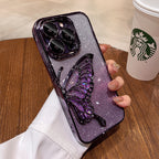 Shatter-proof Quicksand Butterfly iPhone Case
