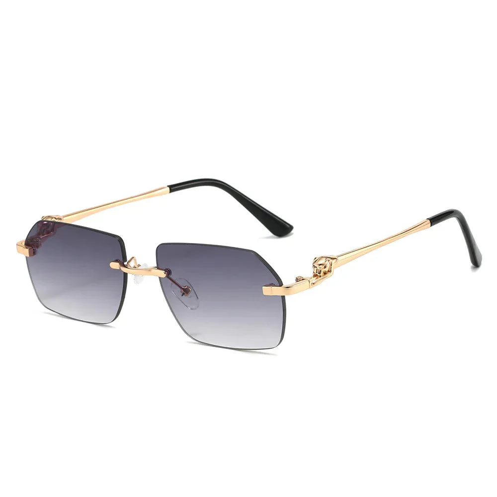 Frameless Trimming Leopard Sunglasses For Men And Women - Viexta