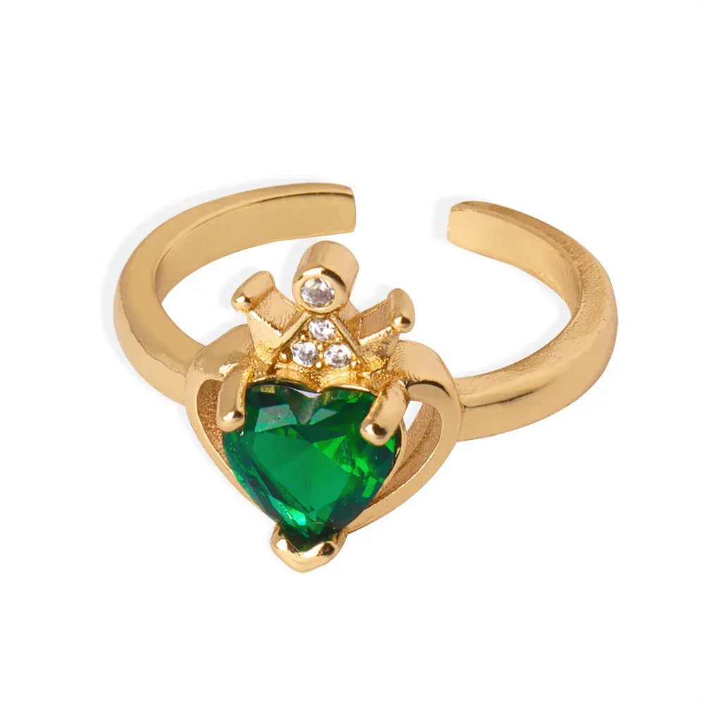 Light Luxury Heart-shaped Zircon Ring - Viexta