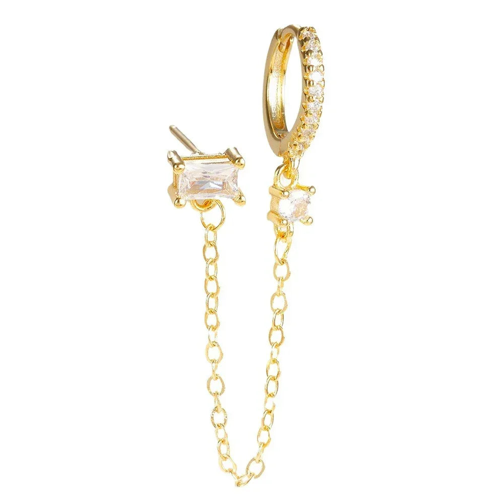 Single Row Square Ear Clip - Viexta