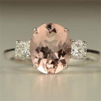 Fashion Oversized Aquamarine Ring