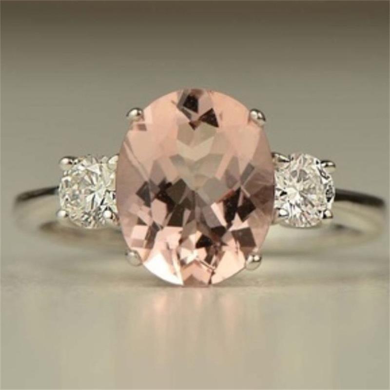 Fashion Oversized Aquamarine Ring