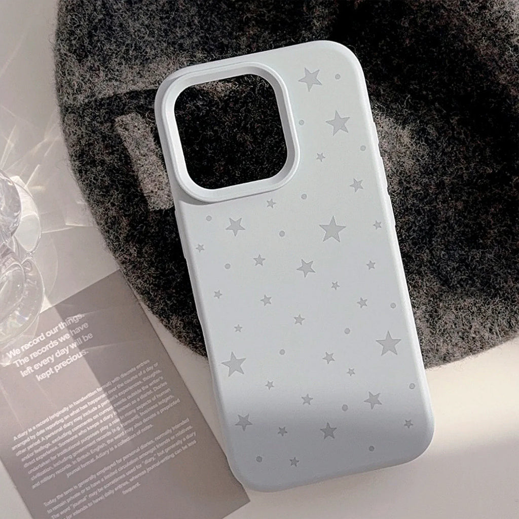 Minimally Designed Ins Grey Star Silicone iPhone Case - Viexta