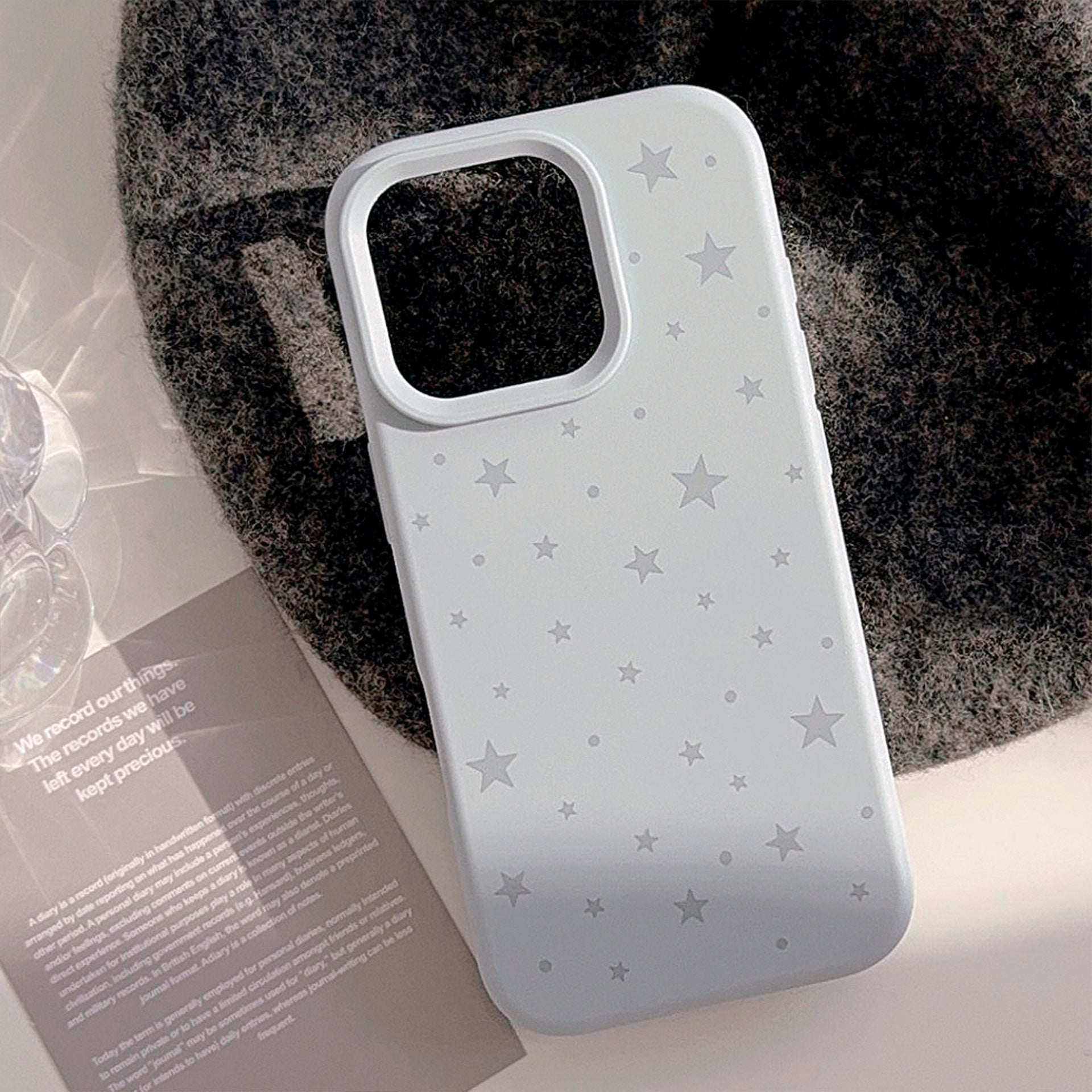 Minimally Designed Ins Grey Star Silicone iPhone Case