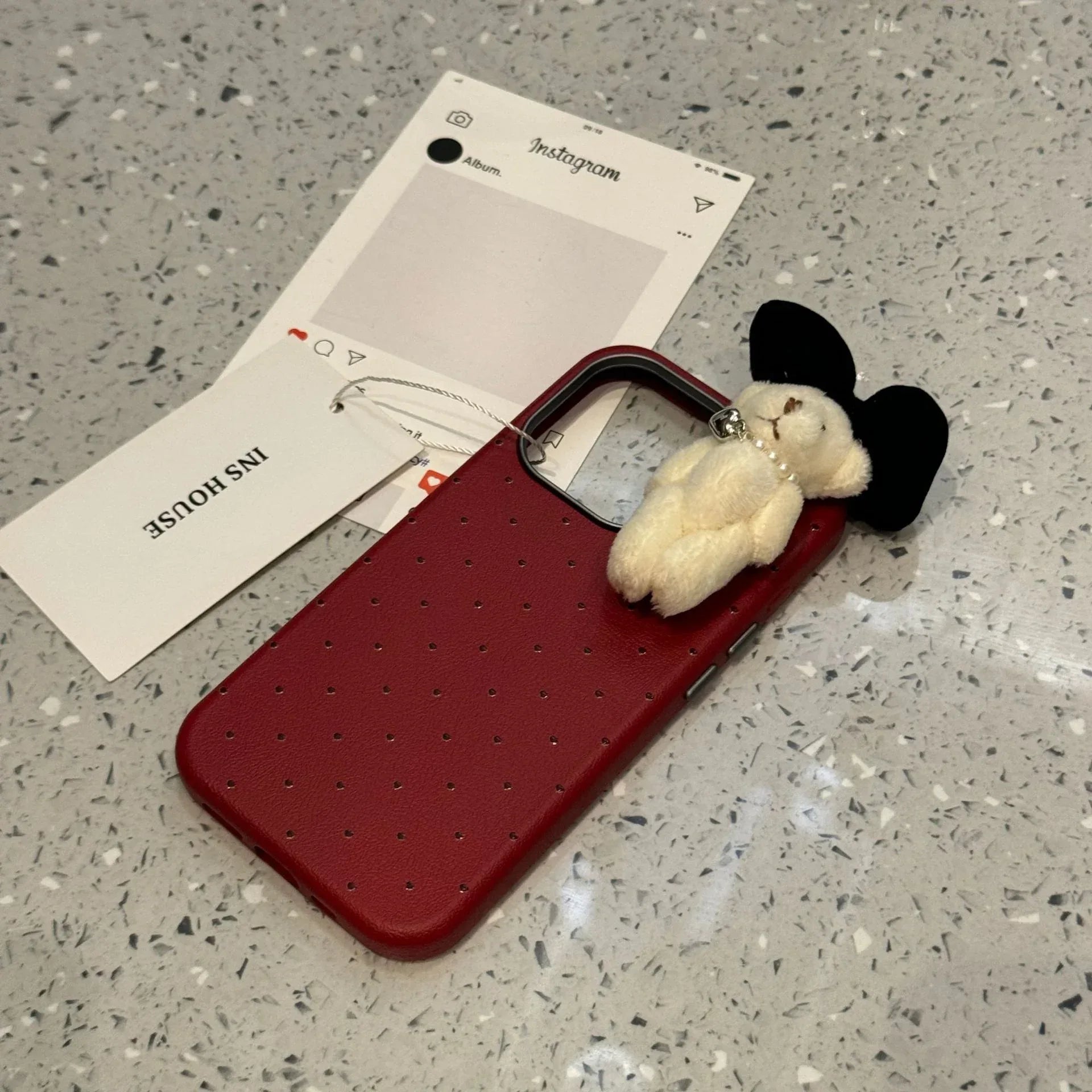 Love Three-dimensional Teddy Bear iPhone Case - Viexta