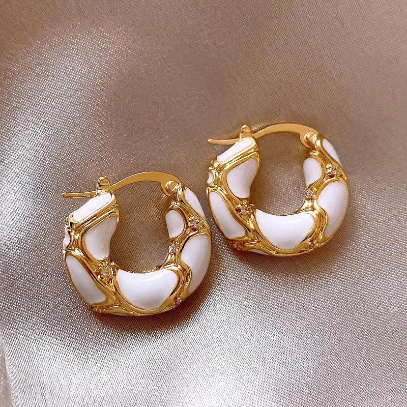 Enamel Lava Ear Ring - Viexta