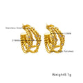 Stainless Steel 18K Gold Plating Hoops - Viexta