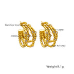 Stainless Steel 18K Gold Plating Hoops - Viexta