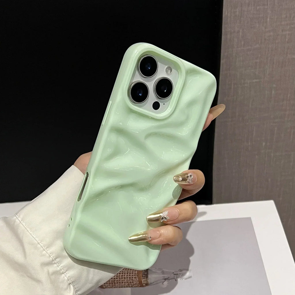 Three-dimensional Pleated Macaron iPhone Case - Viexta