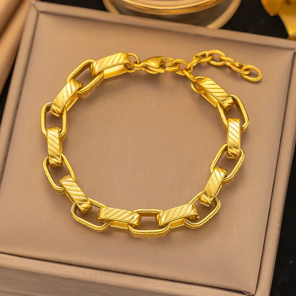 Stainless Steel Twill Unisex Bracelet - Viexta
