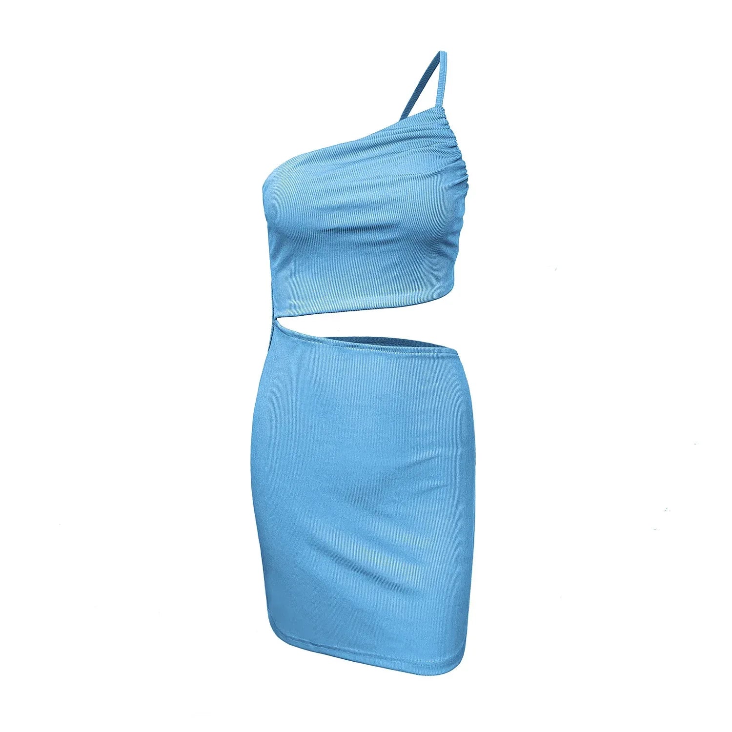 Niche Shoulder Drawstring Dress - Viexta