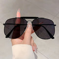 double-beam-large-frame-uv-proof-sunglasses - Viexta