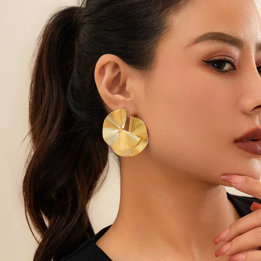 Glossy Water Drop Stud Earrings - Viexta