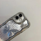 Epoxy Laser Butterfly Diamond Edge iPhone Case - Viexta