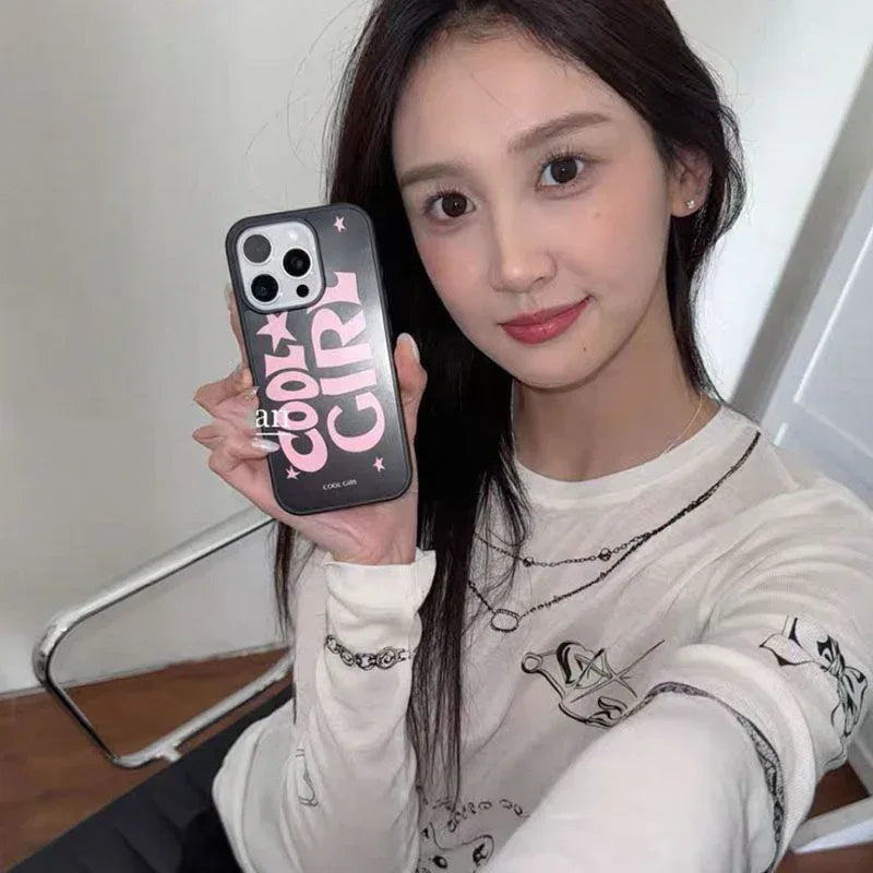 English Creative Star Black iPhone Case - Viexta