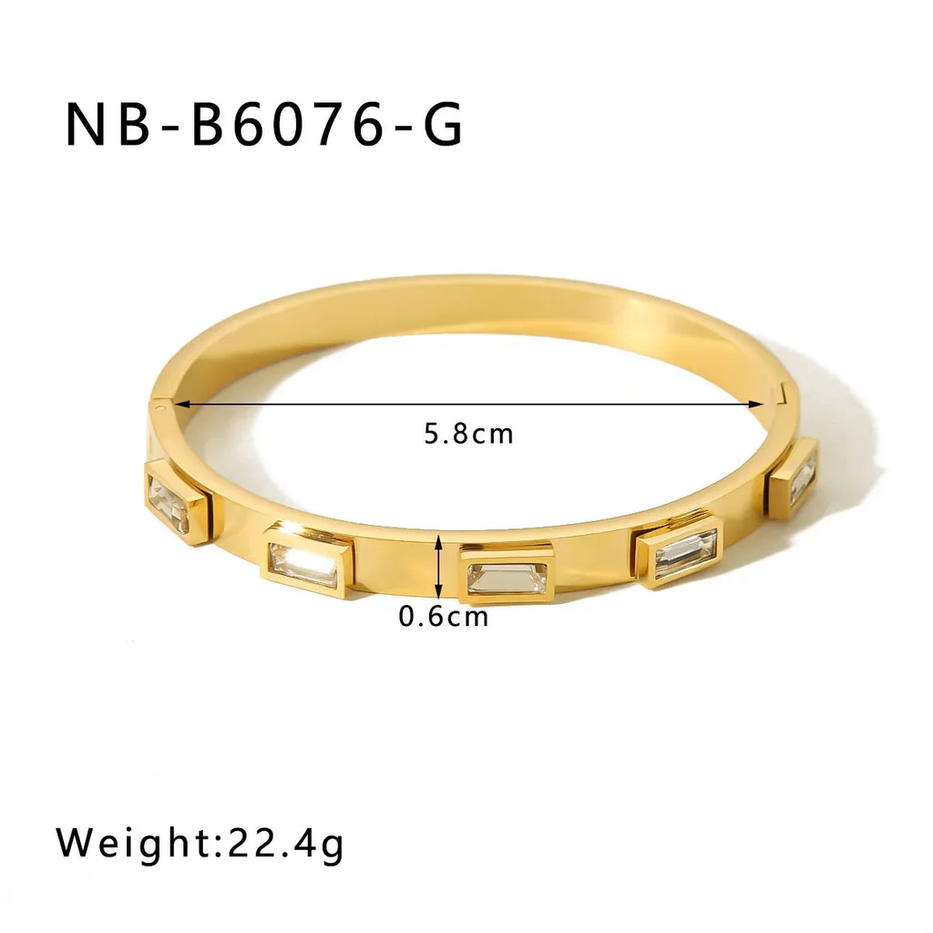 zircon-titanium-steel-electroplated-bracelet - Viexta