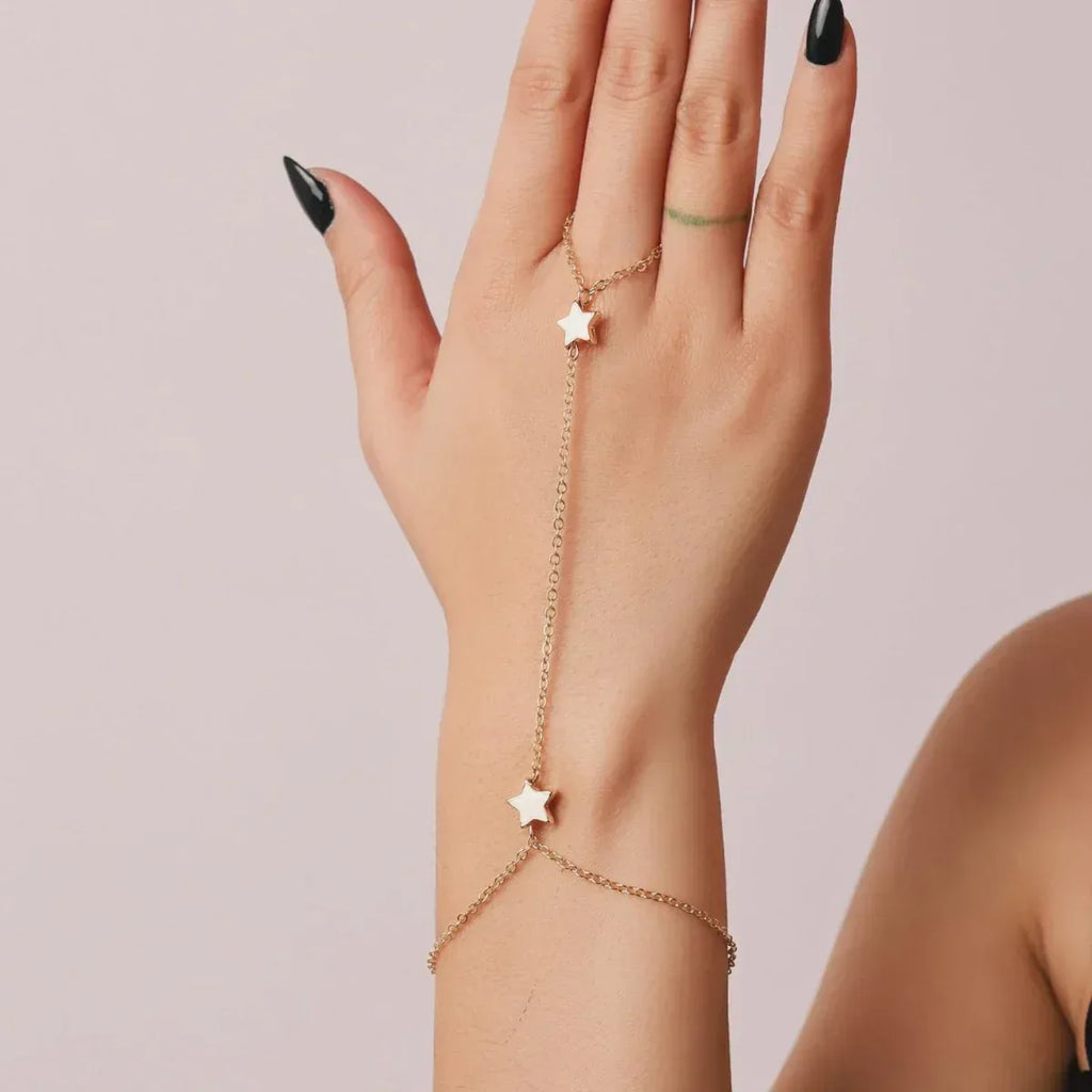 Stainless Steel Star Ring Bracelet - Viexta