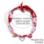 Summer Scarf Necklace Multi-pendant Pearl Silk Scarf Necklace - Viexta
