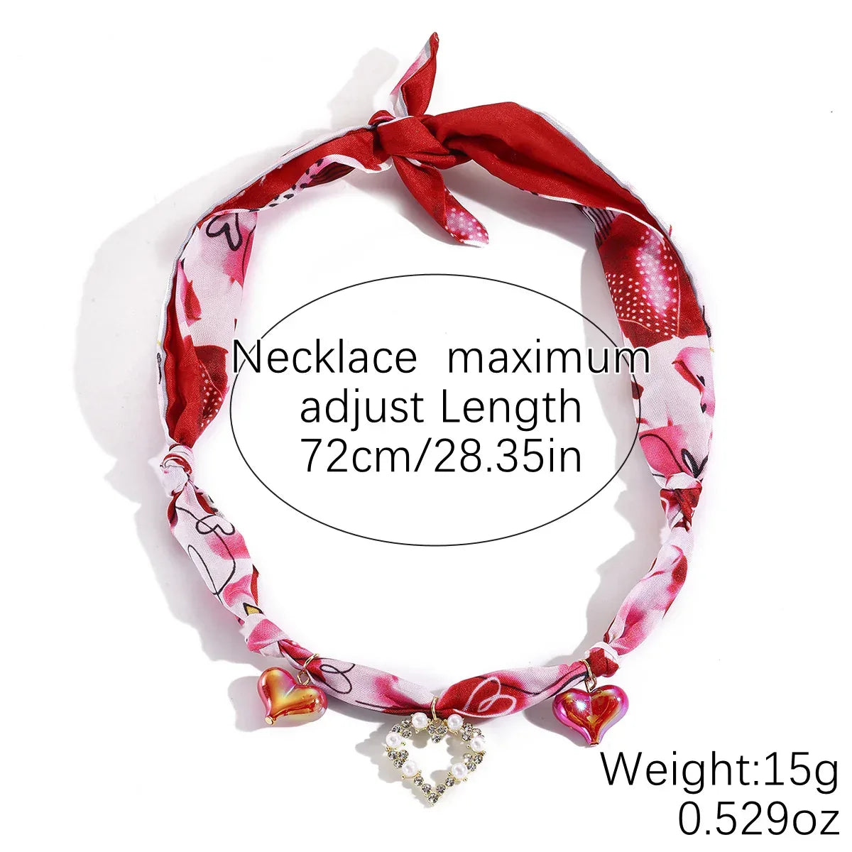 Summer Scarf Necklace Multi-pendant Pearl Silk Scarf Necklace - Viexta
