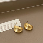 Brushed Metal Stud Earrings