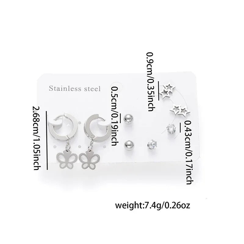 Titanium Steel Earrings Set - Viexta