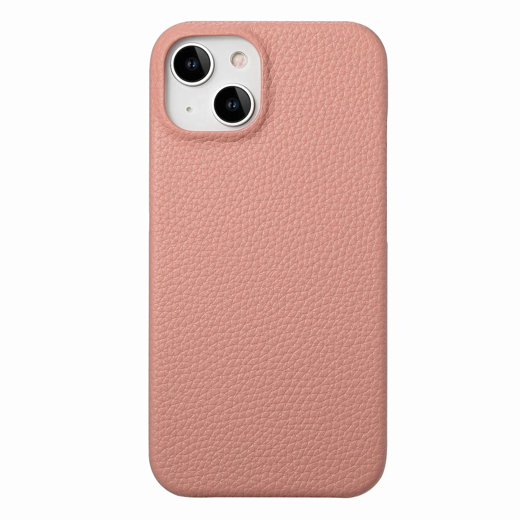 litchi-grain-plain-leather-iphone-case - Viexta