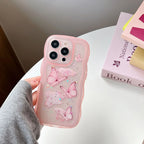 painted-butterfly-glitter-transparent-drop-resistant-iphone-cover - Viexta