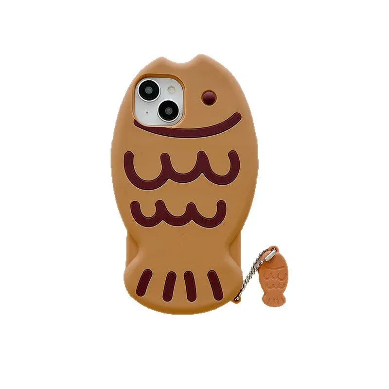 Cute Three-dimensional Taiyaki Silicone iPhone Case - Viexta