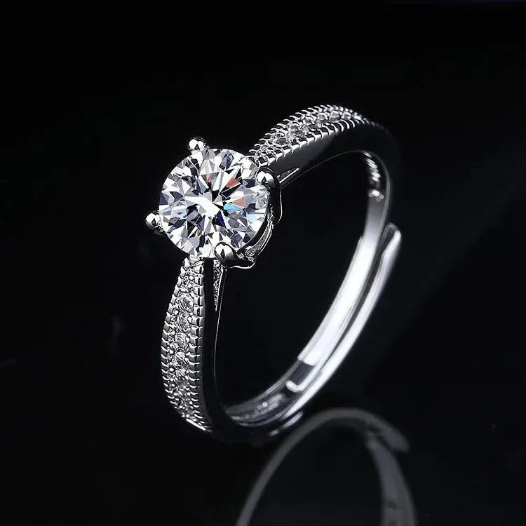 Six-claw 1 Karat Engagement Ring - Viexta