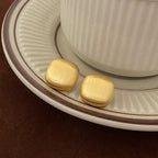 Brushed Metal Stud Earrings