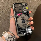 Trend Disc Electroplating Button iPhone Case - Viexta